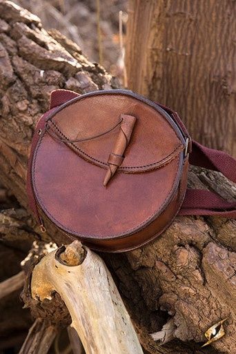 Ronde Leren Tas - Bruin