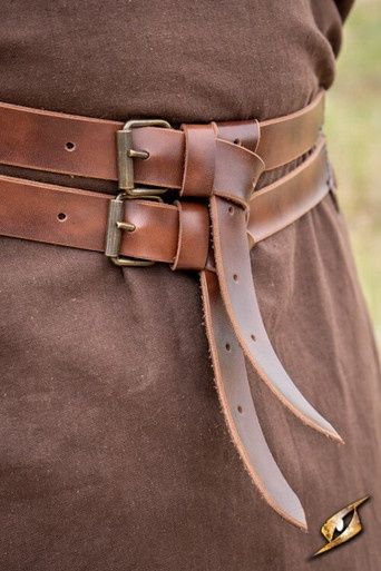 Dubbele Riem - Kunstleer Bruin - 120 cm