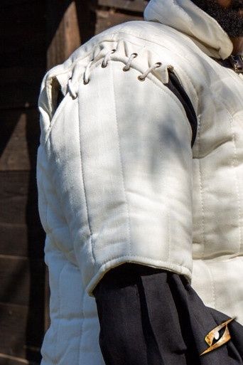Korte Mouwen voor Krijger Gambeson - Wit