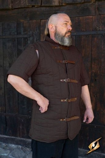 Korte Mouwen voor Krijger Gambeson - Bruin