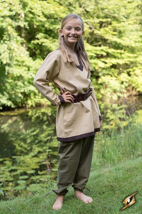 Tuniek - Beige/Bruin, Maat: X-Small