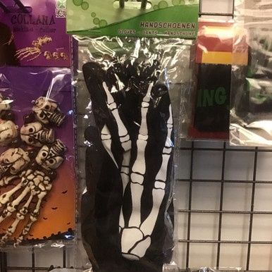 Skelet stoffen handschoenen