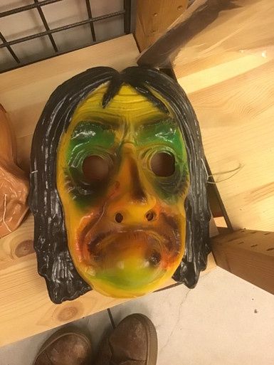 Heksenmasker Geel en Groen