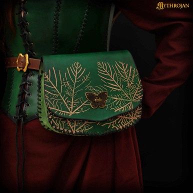 &quot;Forest Grace&quot; Leren Heuptas - Groen