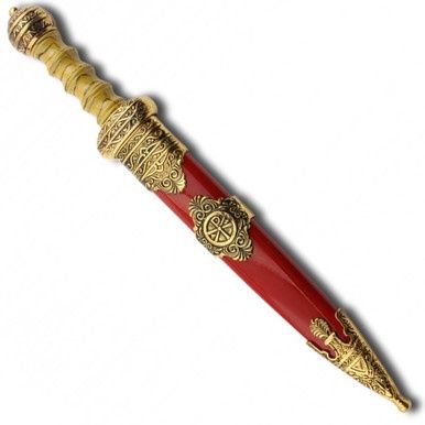 Romeinse Dolk - Goud/Rood