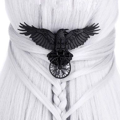 Viking Kraai Haarclip - Zwart