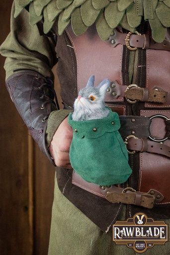 Huisdiertasje met Pluchen Konijn - Groen
