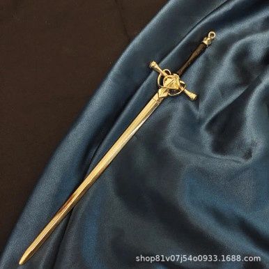 Zwaard Haarspeld - Goud/Zwart