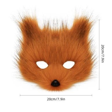 Vos Masker met Kunstvacht - Bruin