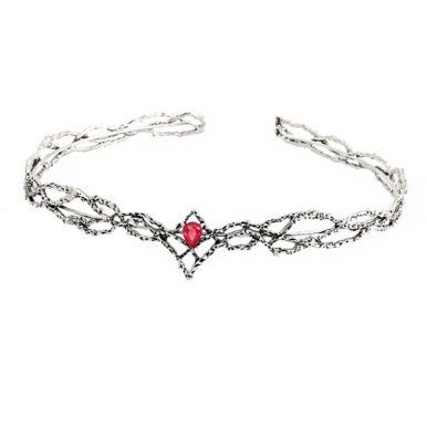 Elfen Koning Ailuin Ronde Kroon - Zilver/Rood