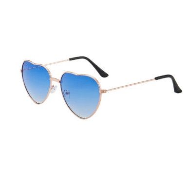 Vintage Hartvormige Zonnebril - Blauw