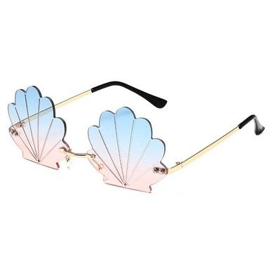 Schelp Zonnebril - Blauw/Roze