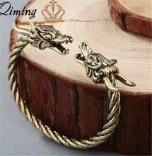 Metalen Viking Polsband - Draak - Goud