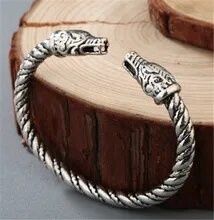 Metalen Viking Polsband - Wolf - Zilver