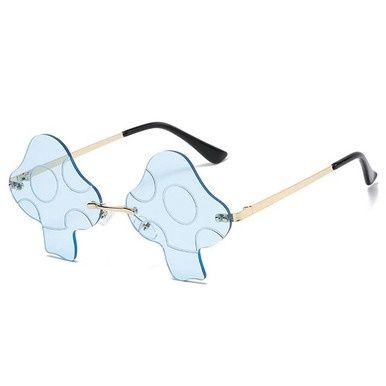Paddestoel Zonnebril - Licht Blauw