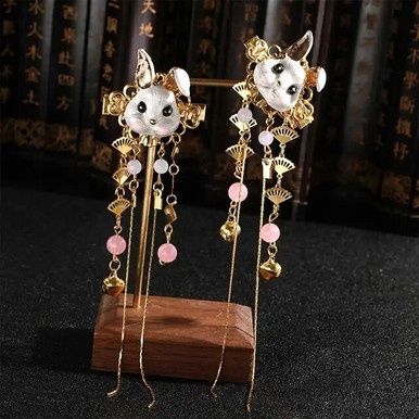 Konijn Kimono Hanfy Haarclip Set