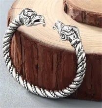 Metalen Viking Polsband - Raaf - Zilver
