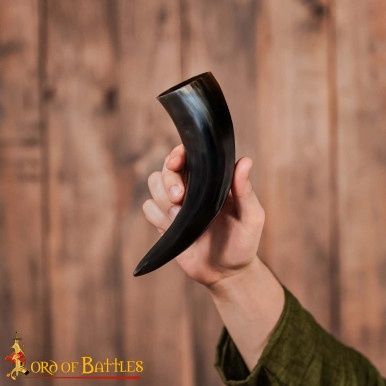 Viking Echte Drinkhoorn Klein Handgemaakt Echte Ossenhoorn - 250 ml