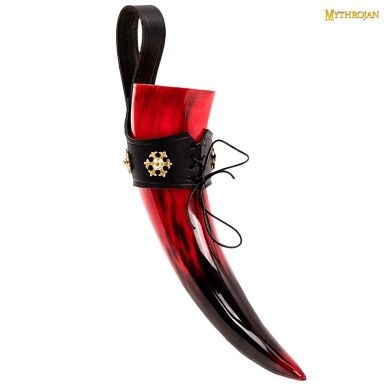 De Rode Heks Viking Drinkhoorn Met Houder