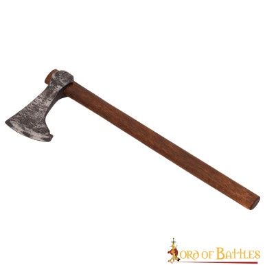 Viking Krijgersbijl met Handgesmede Kop van Koolstofstaal