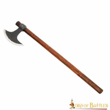 Vikingbijl met Handgesmede Kop van Koolstofstaal