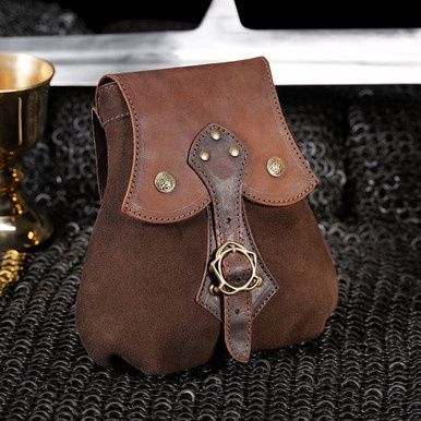 Leren Tas &quot;Stoere Krijger&quot; - Bruin