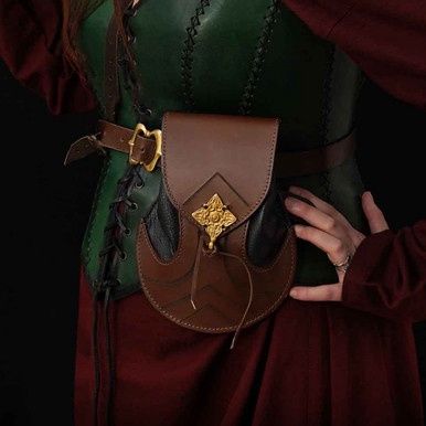 Elfen Leren Tas - Bruin/Zwart