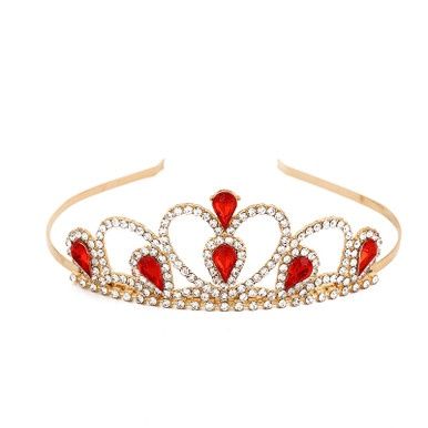 Tiara Aspasia - Goud/Rood