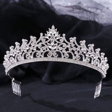 Tiara Emma - Zilver/Wit
