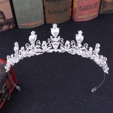 Tiara Helena - Zilver/Wit
