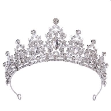 Tiara Justina - Zilver/Wit