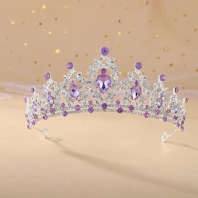 Tiara Justina - Zilver/Lila