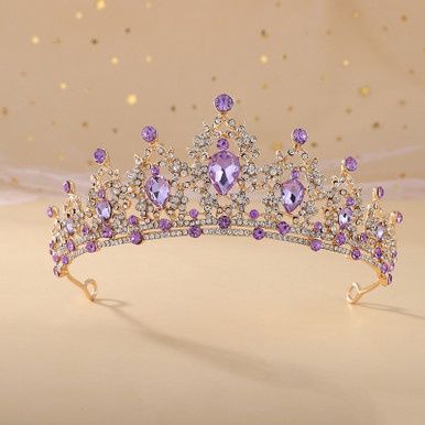 Tiara Justina - Goud/Lila