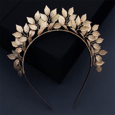 Diadeem Met Fijne Blaadjes - Goud