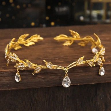 Ilaria Elfen Circlet - Goud/Wit