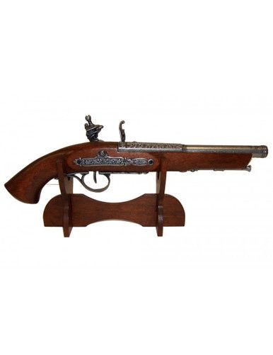 Houten Pistoolhouder met Napoleon Insigne - 21.8 cm