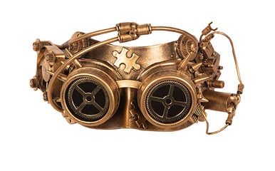 Oogmasker Steampunk - Goud