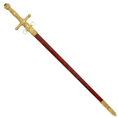 Napoleon&#39;s Zwaard met Schede - Frankrijk - 1809 - Goud/Rood