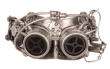 Oogmasker Steampunk - Zilver