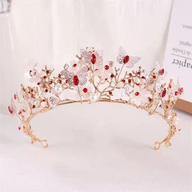 Tiara Floralis - Goud/Rood