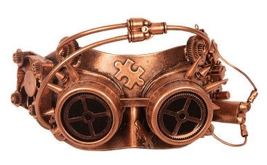 Oogmasker Steampunk - Brons