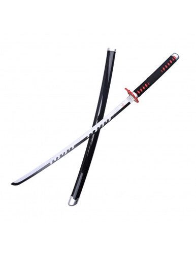 Katana Shirasaya Vuur- Zwart/Rood - Hout