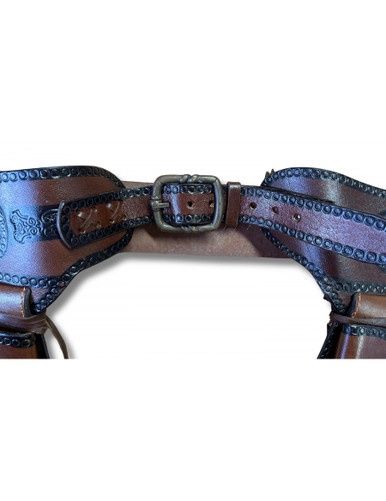 Dubbele Lederen Holster - Donkerbruin
