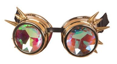 Bril Steampunk Kaleidoscoop - goud