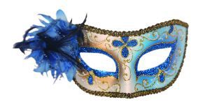 Venetiaans Masker Bloem Blauw