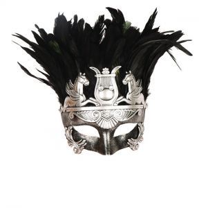Venetiaans Masker Warrior Pluimen