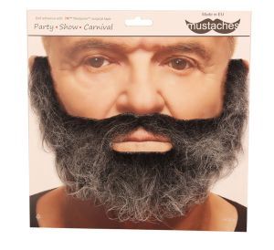 Baard Gibraldi Zwart-Grijs