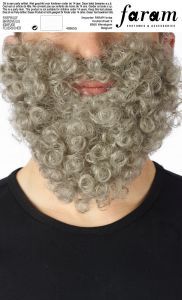 Baard Kabouter Kort Grijs