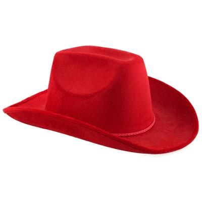 COWBOYHOED FLUWEEL IN DISCOKLEUREN