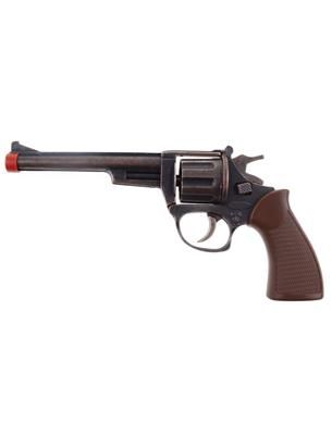 Pistool metaal 8 schot - Revolver Donker